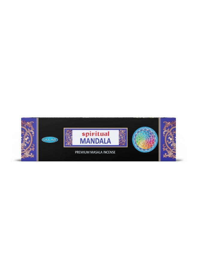 Ullas Spiritual Mandala Agarbathi Premium Masala Incense Sticks with Fresh Fragrance (80 sticks) With Stick Holder - Image 1